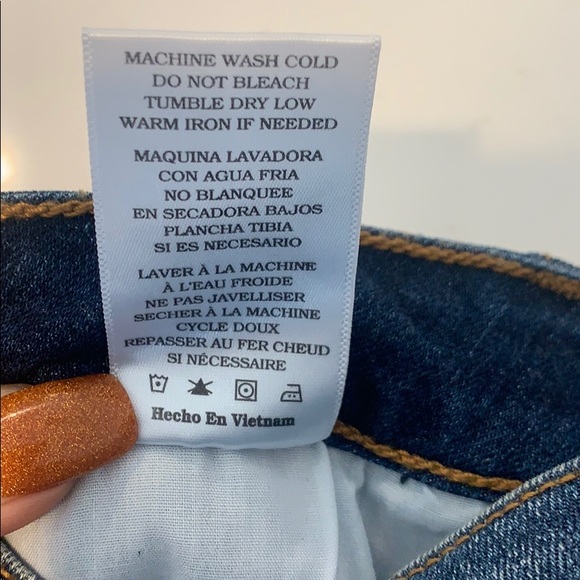 KanCan denim distressed leopard fabric jeans - Picture 9 of 10